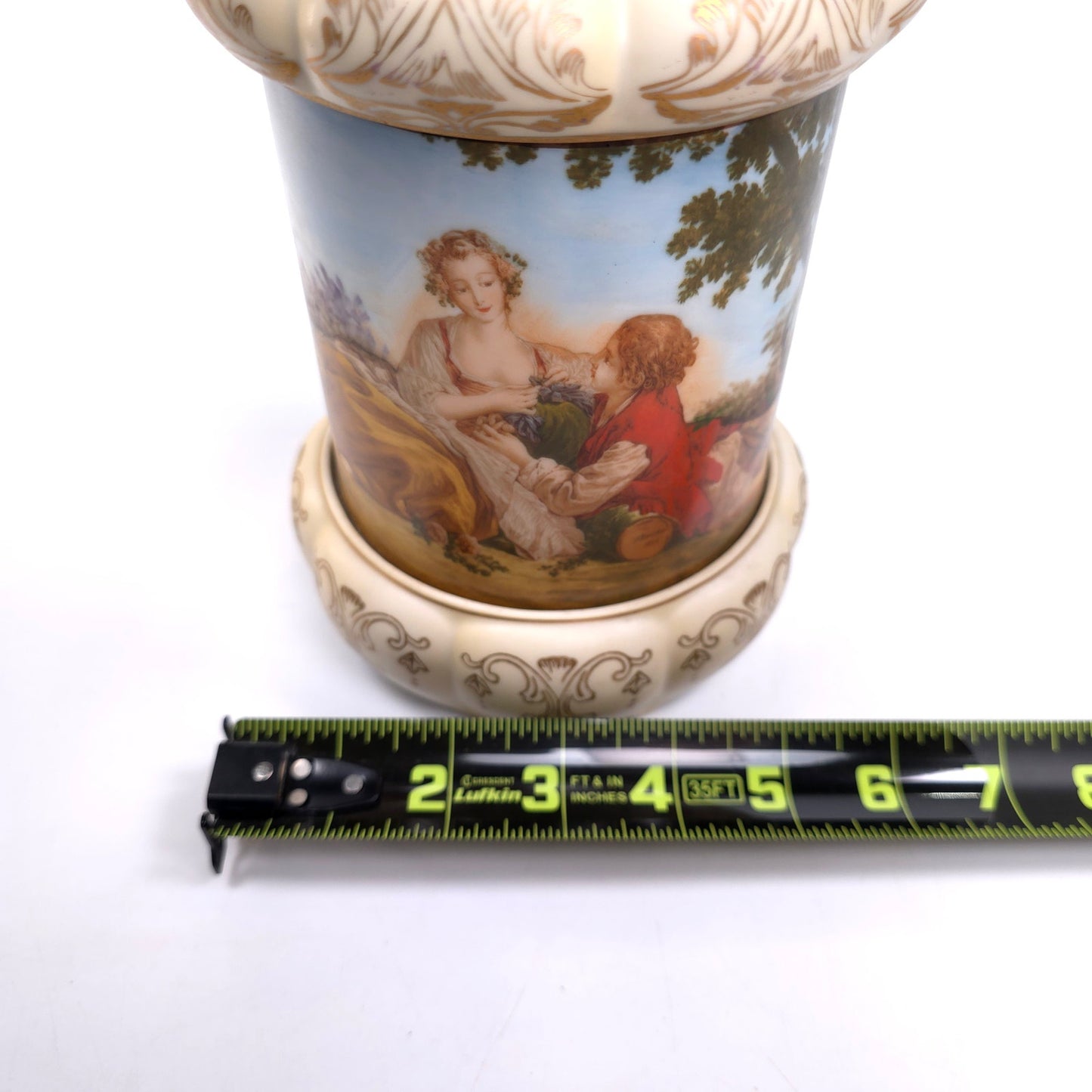 Vintage Ardalt Lenwile Vanity Jar Canister Trinket Music Box Renaissance