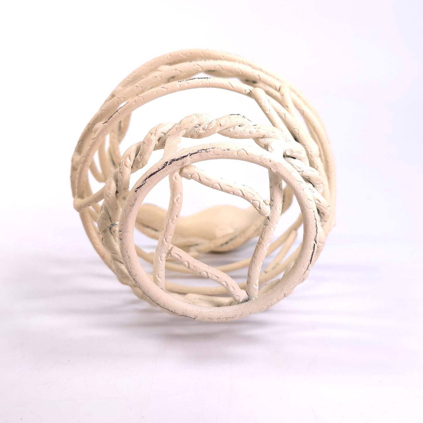 Cast Iron Bird Nest w/ Bird Candle Home Decor Bowl