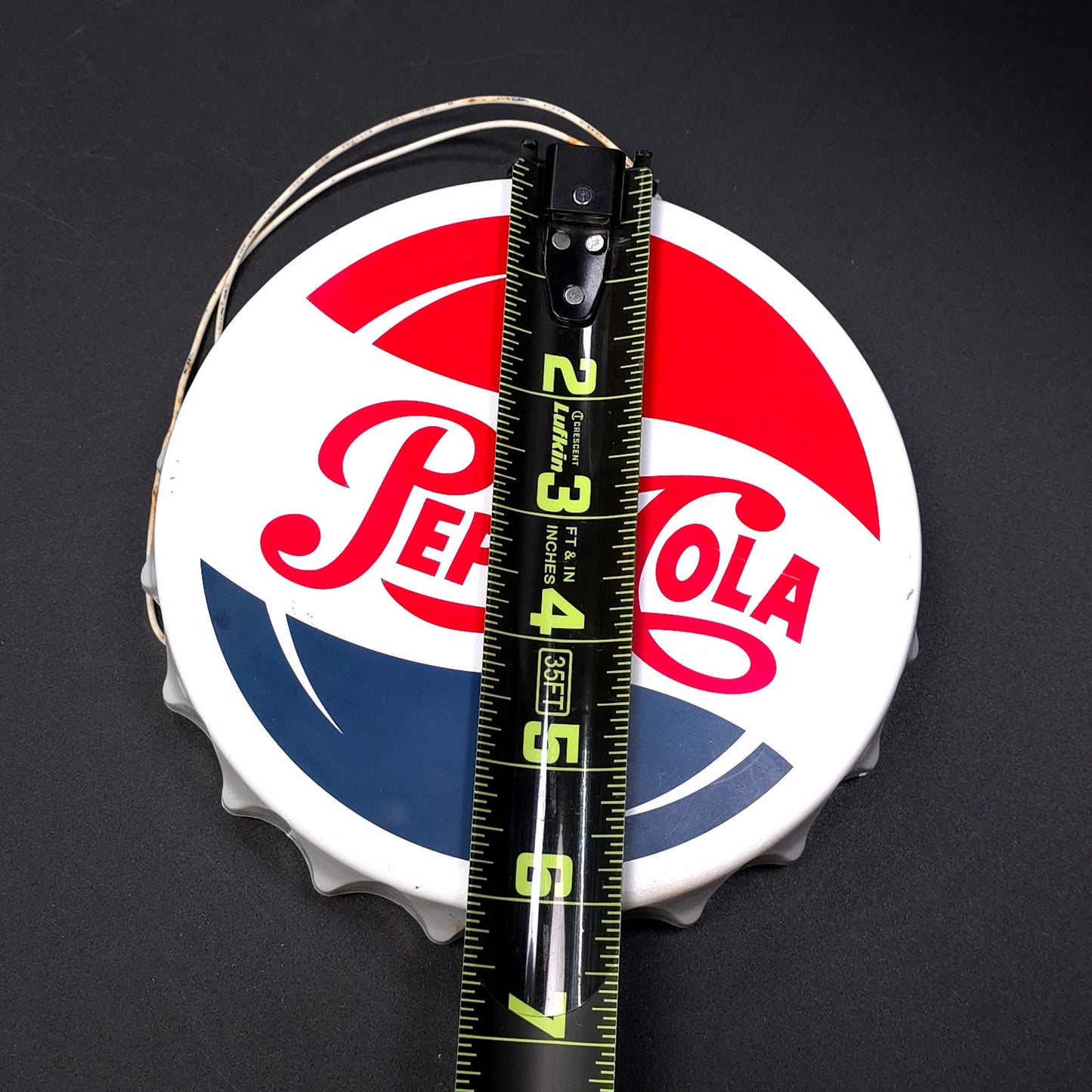 Vintage Pepsi-Cola Bottle Cap Hanging AM/FM Radio FOR PARTS