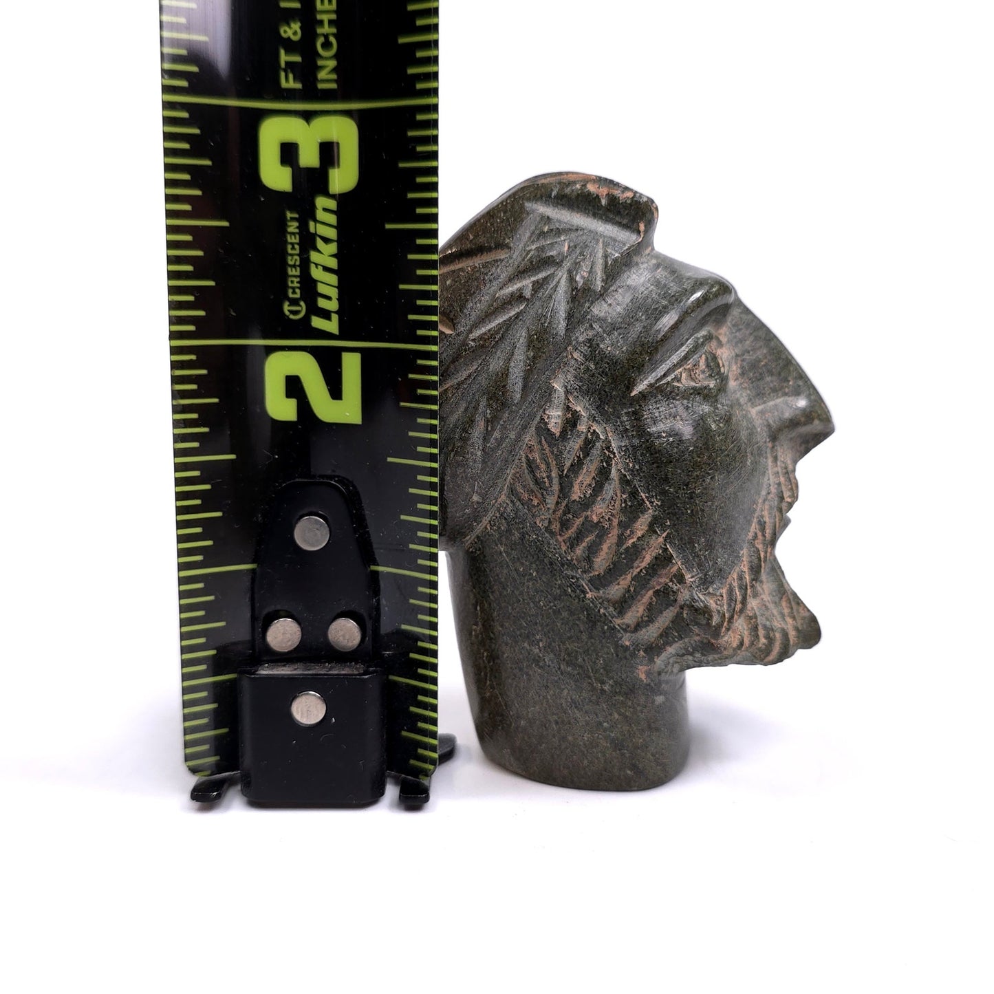 Vintage Hand Carved Greek / Roman Head Bust Figure
