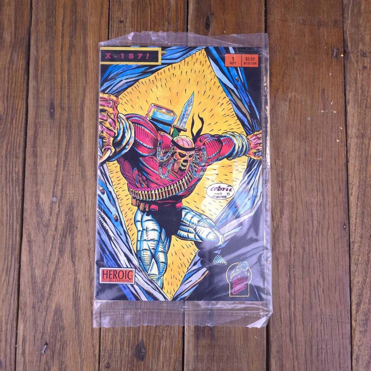 Sealed Deathrow #1 Blue Comet Comics 1993 Comic Book with Insert Card
