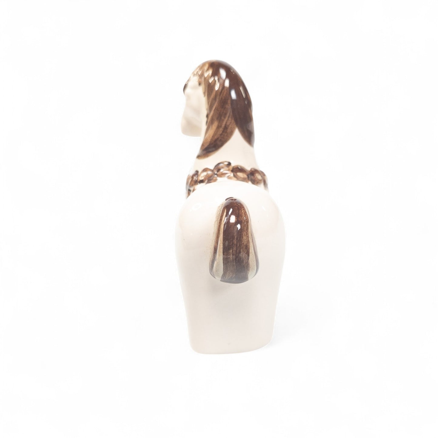 Rosa Ljung Swedish Ceramic Horse Figurine White Brown