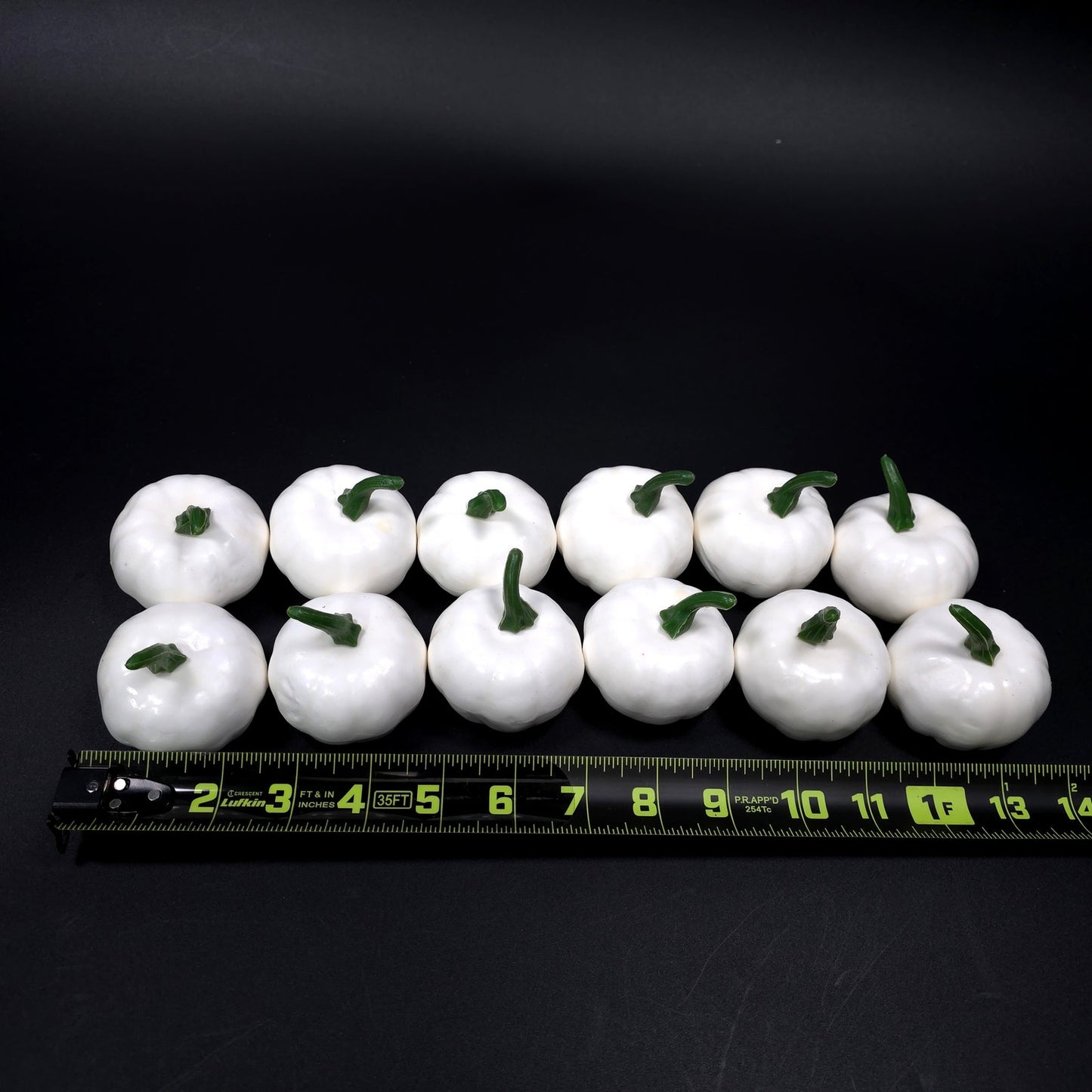 Lot of 12 White Plastic Pumpkin Fall Home Decor