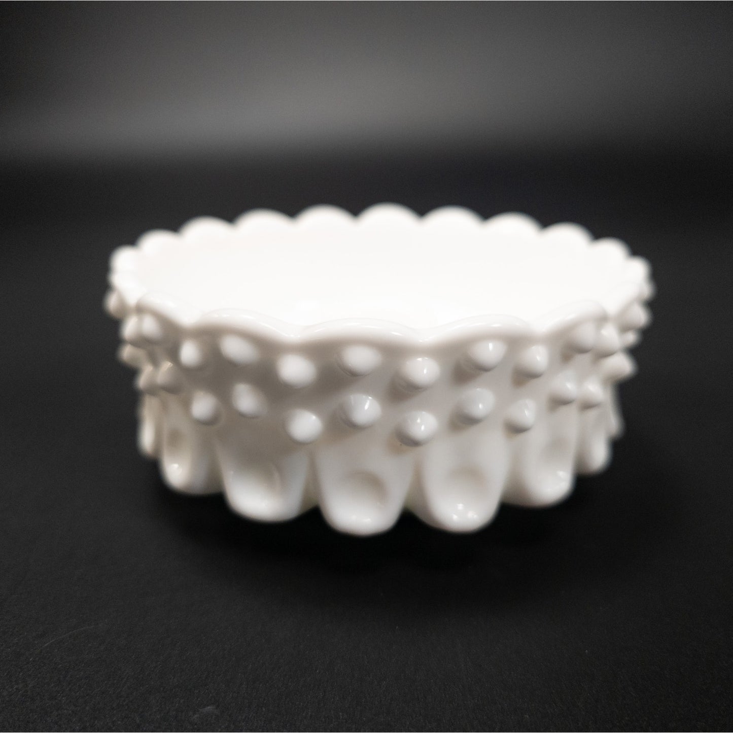 Vintage Fenton Milk Glass Hobnail Taper Candle Holder