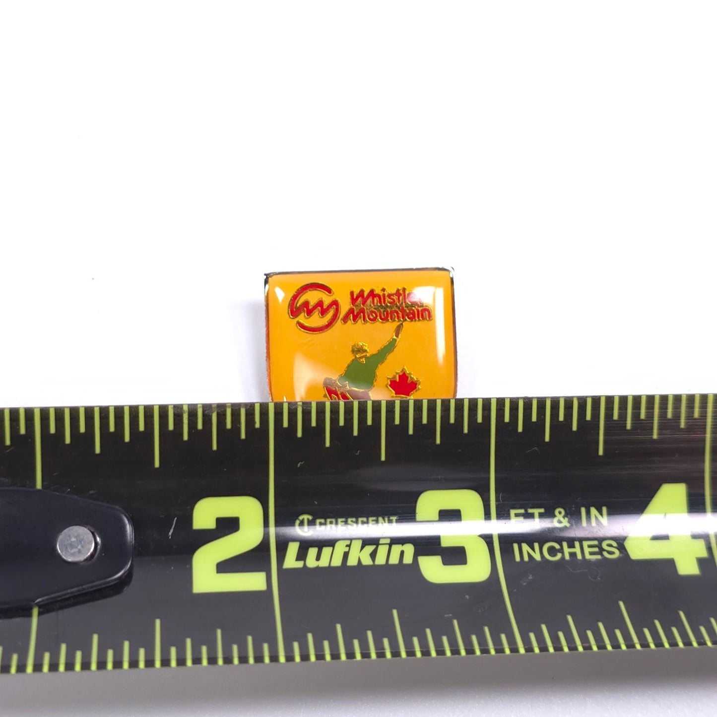 Vintage Whistler Mountain Ski Enamel Pinback Pin