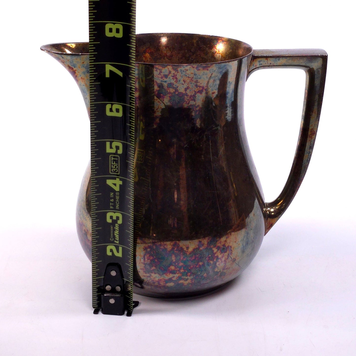 Vintage EPCA Bristol Silver Plated 7" Pitcher 215 Patina