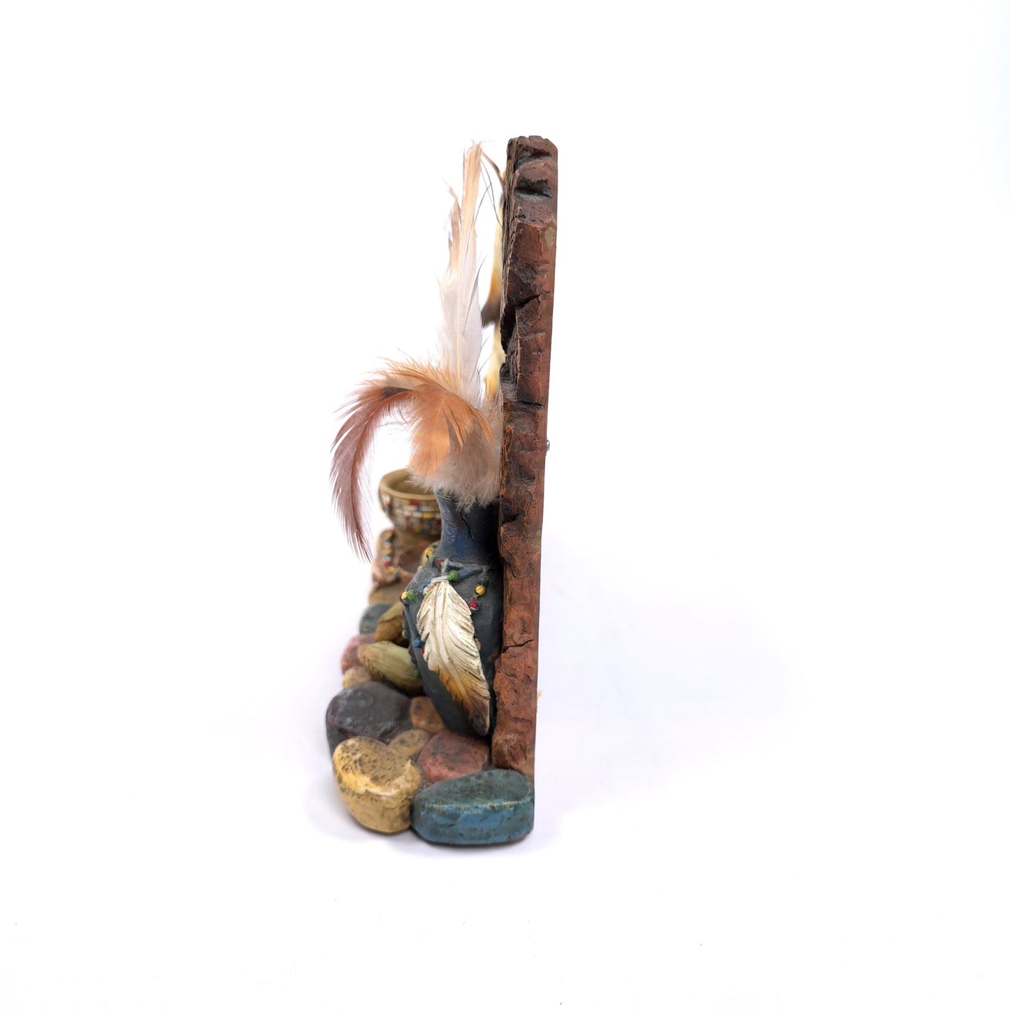 Native American 3D 6x4 Photo Picture Frame Pottery Beads Feathers Corn Indian