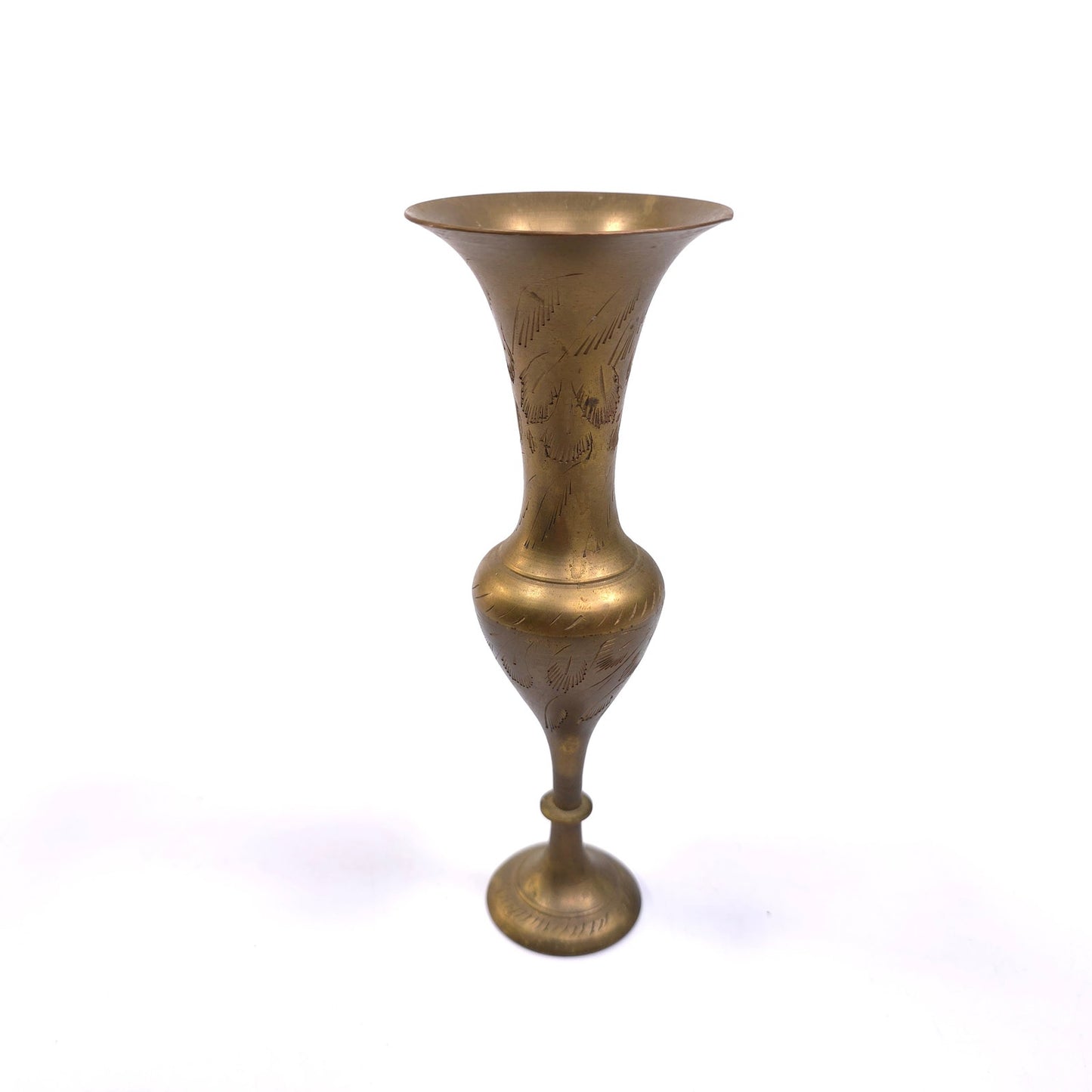 Vintage MCM Slim Skinny Brass Bud Vase India