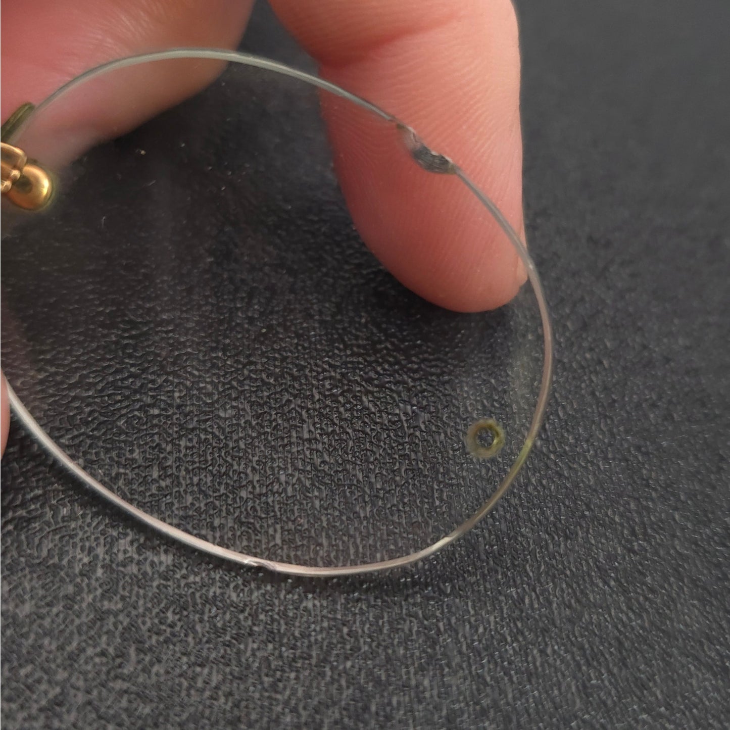 Antique Lastik Nose Clip Eyeglasses Rimless With Holder U Pinch Vintage