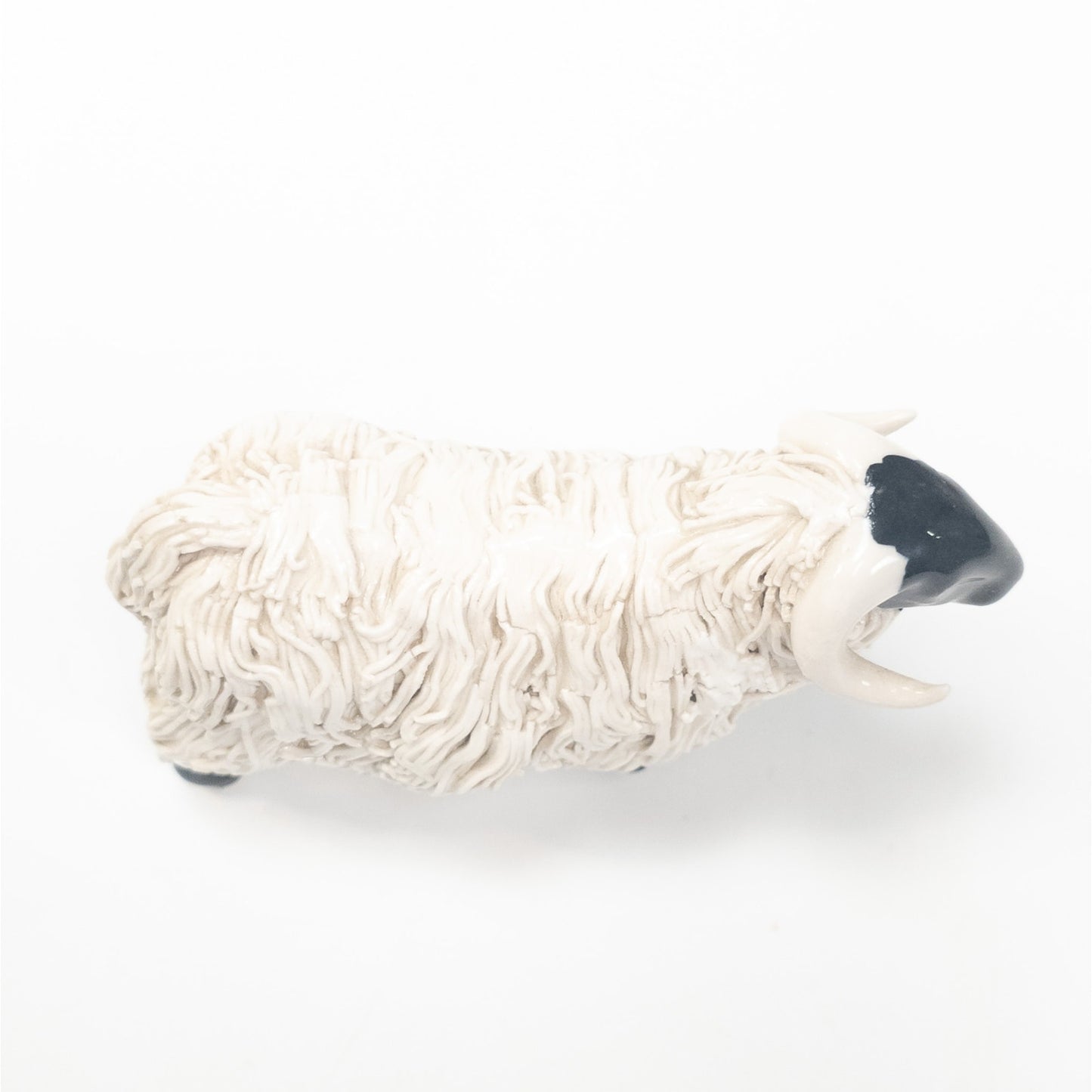 Vintage Tom Macki Porcelain Spaghetti Ram Figurine