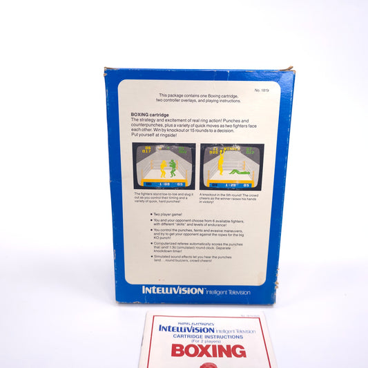 Mattel Intellivision Boxing Video Game With Box and Inserts