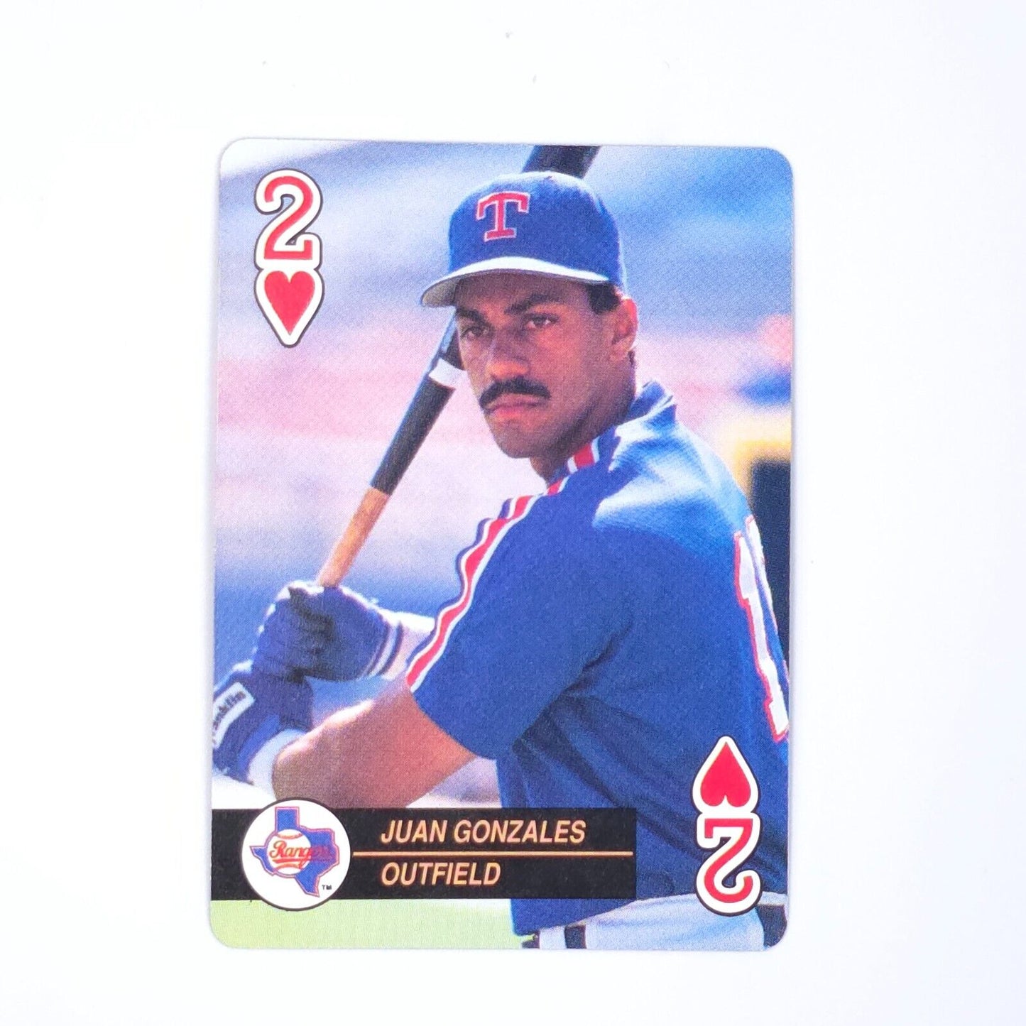1992 U.S. Playing Card Co. Baseball Aces Playing Cards Juan Gonzalez 2 Heart