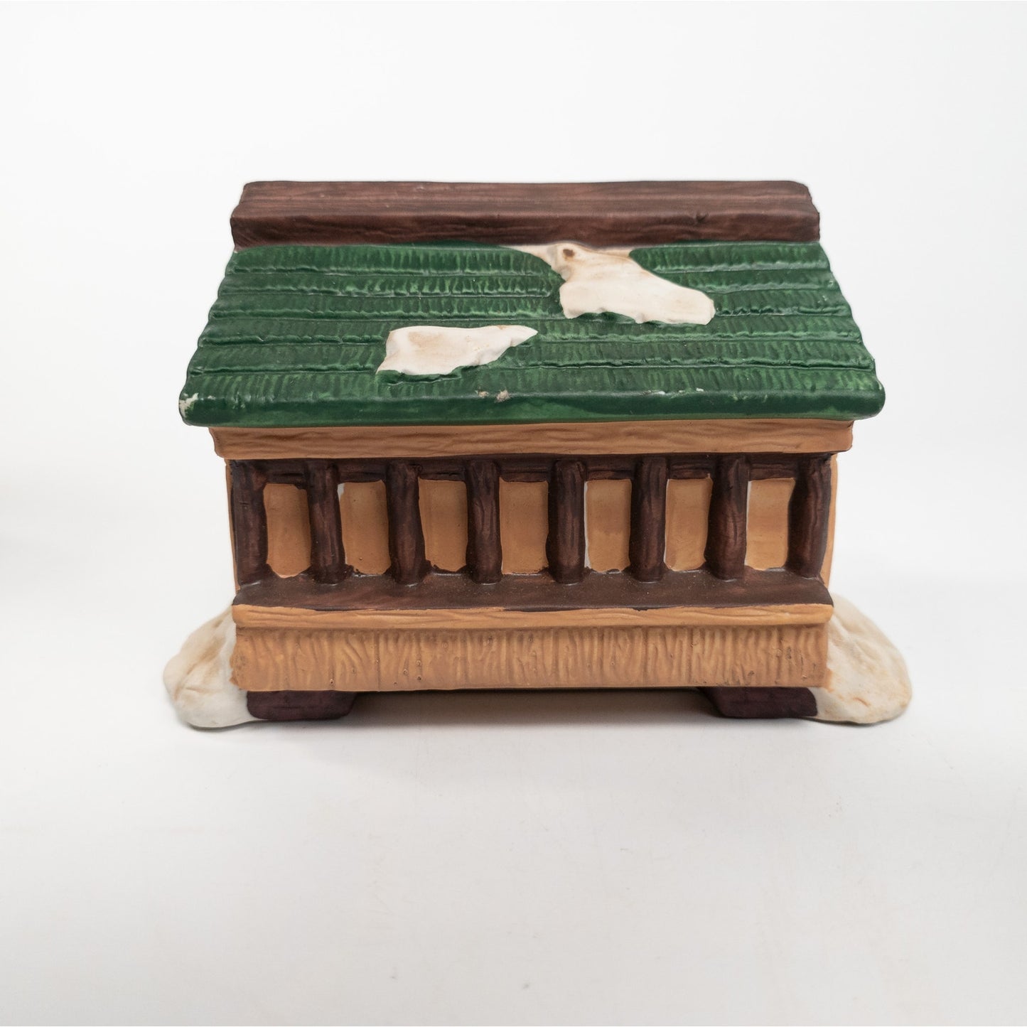 Porcelain Victorian Bridge Tealight Candle Holder Votive Winter Village