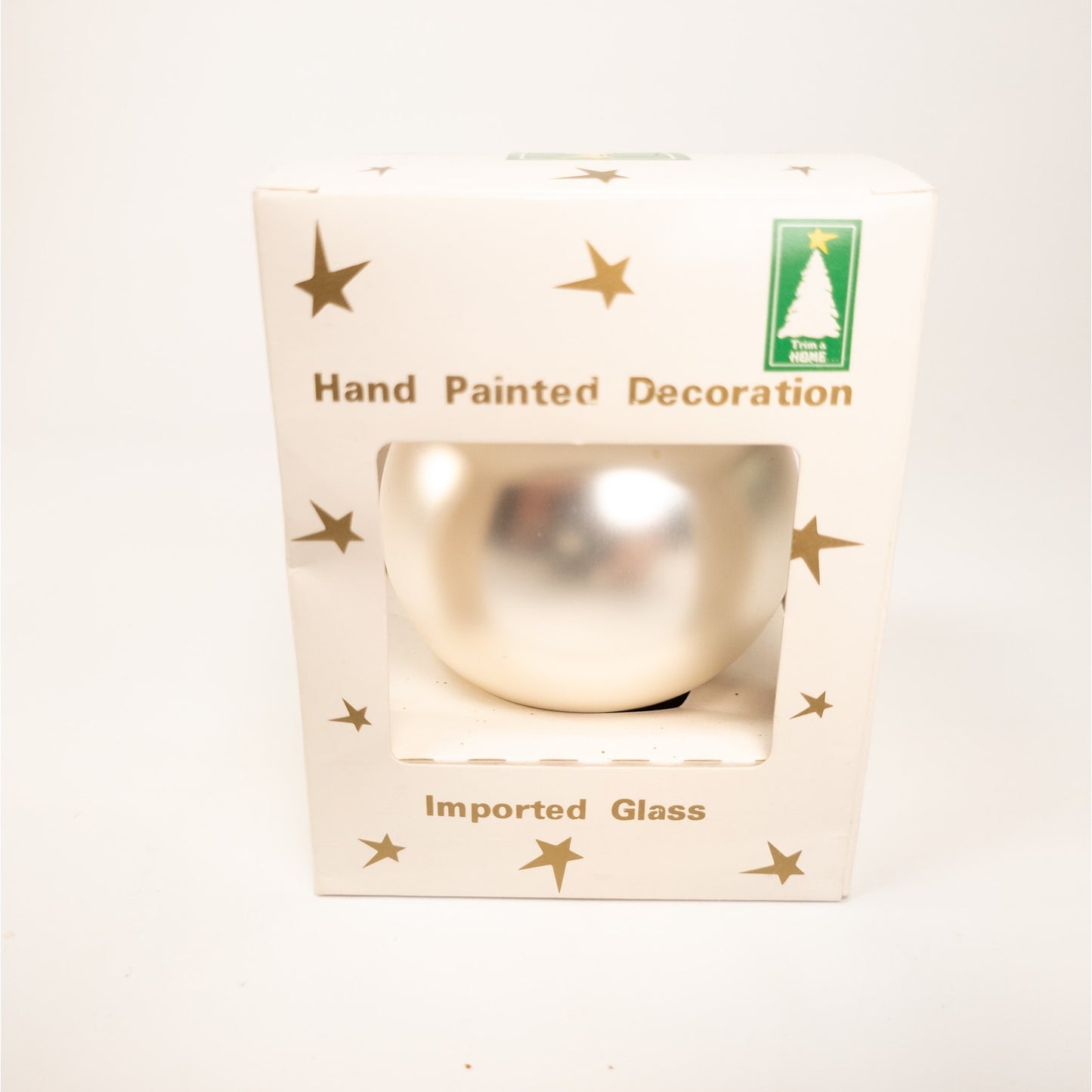 Hand Painted Glass Ball Ornament - Trim A Home - Winter Snow Scene