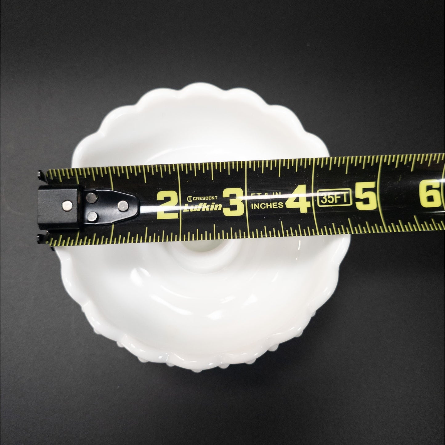 Vintage Fenton Milk Glass Hobnail Taper Candle Holder