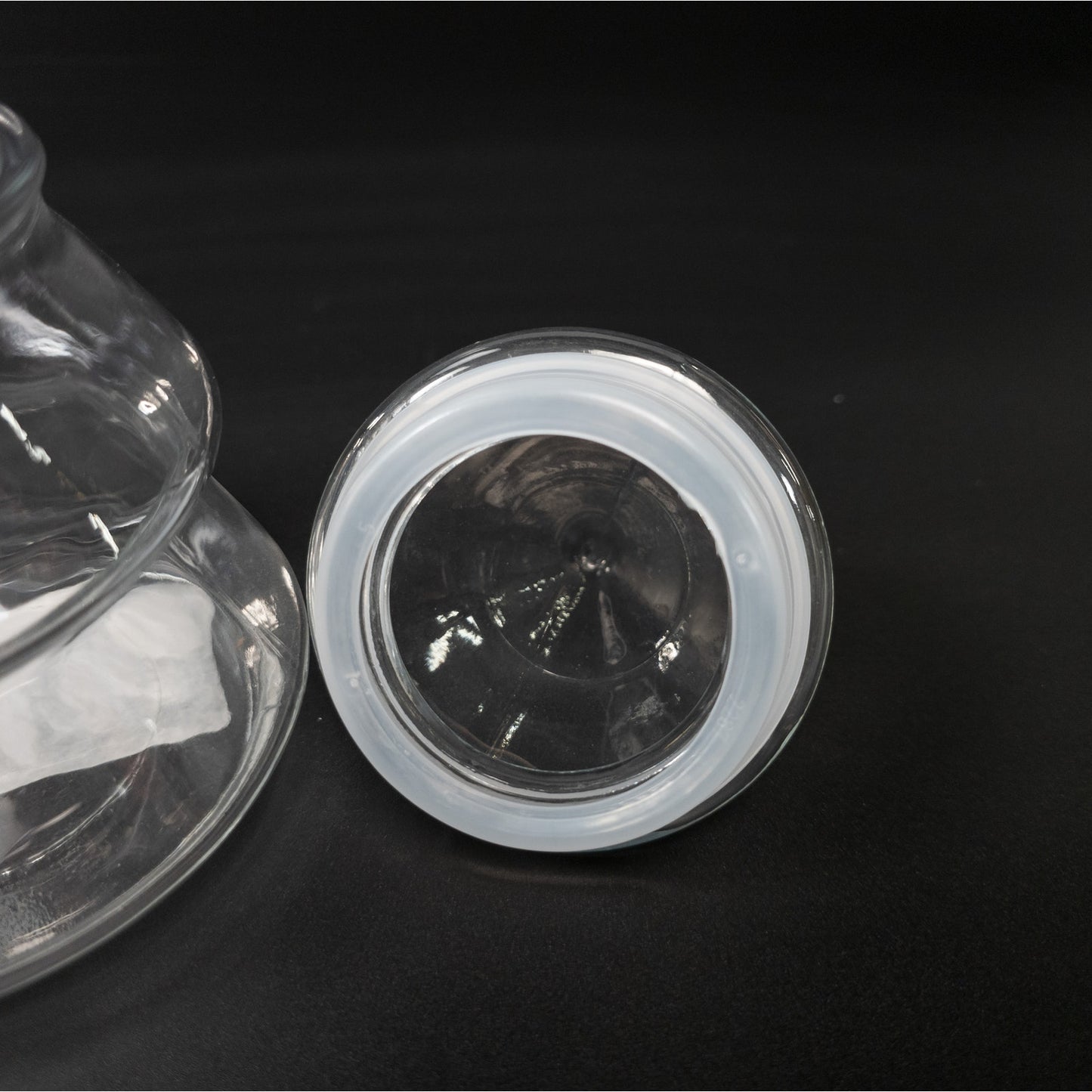 6 inch Clear Glass Tree Canister Candy Treat Jar Holiday Home Decor