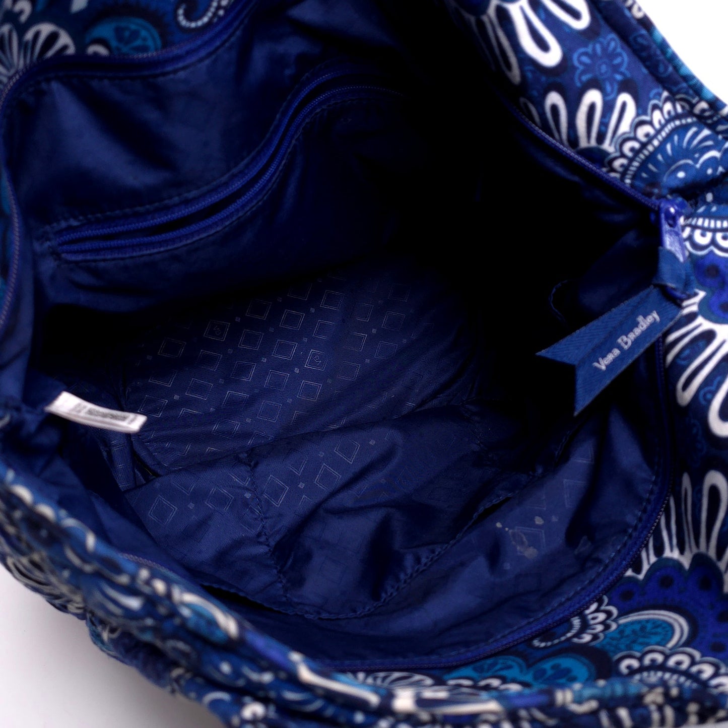 Vera Bradley Large Blue Bandana Shoulder Tote Bag Purse