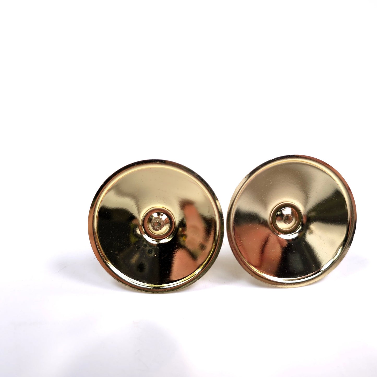 Vintage MCM Gold Tone Set of 2 Candle Stick Holders