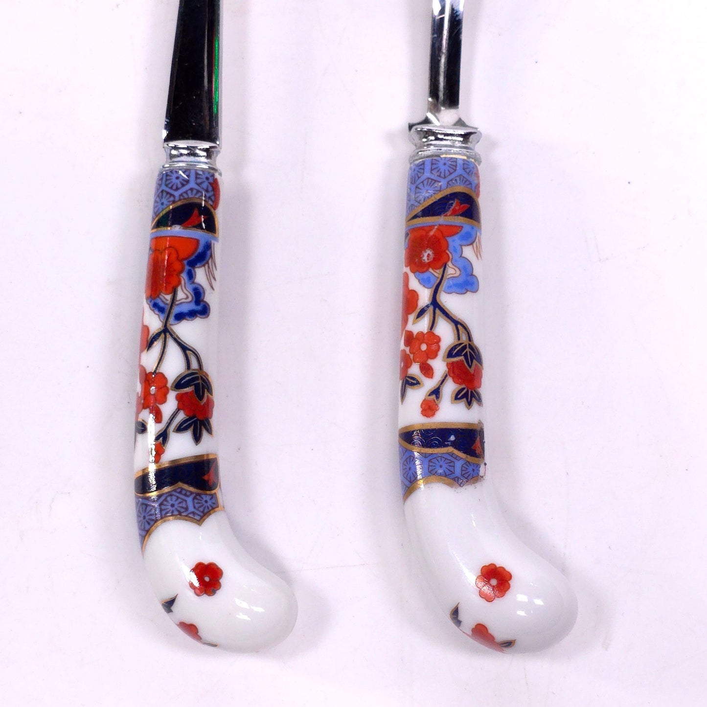 Vintage Prill Sheffield England Spoon Fork Stainless Steel Porcelain Handle