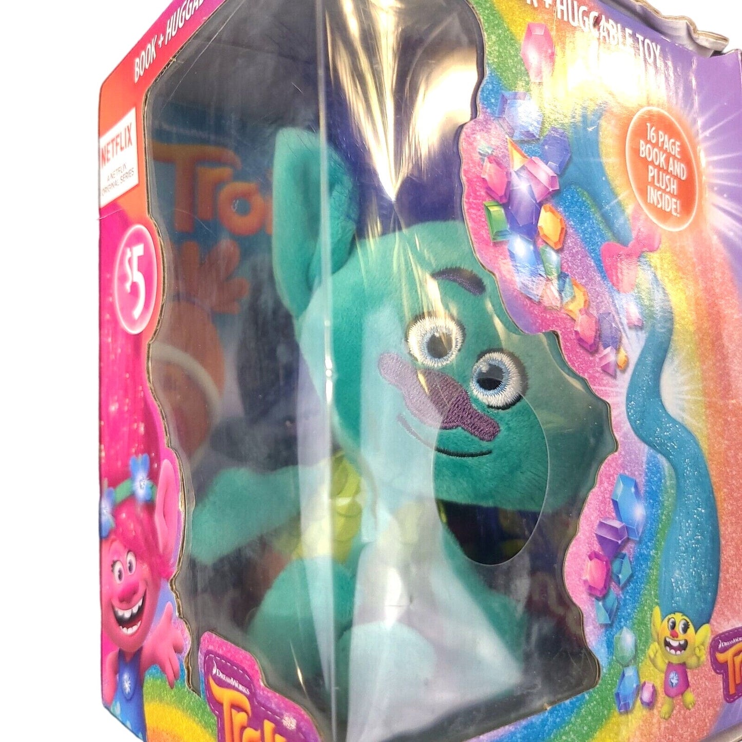 Sealed Dreamworks Troll Branch Plush with Mini 16 Page Book Huggable Toy