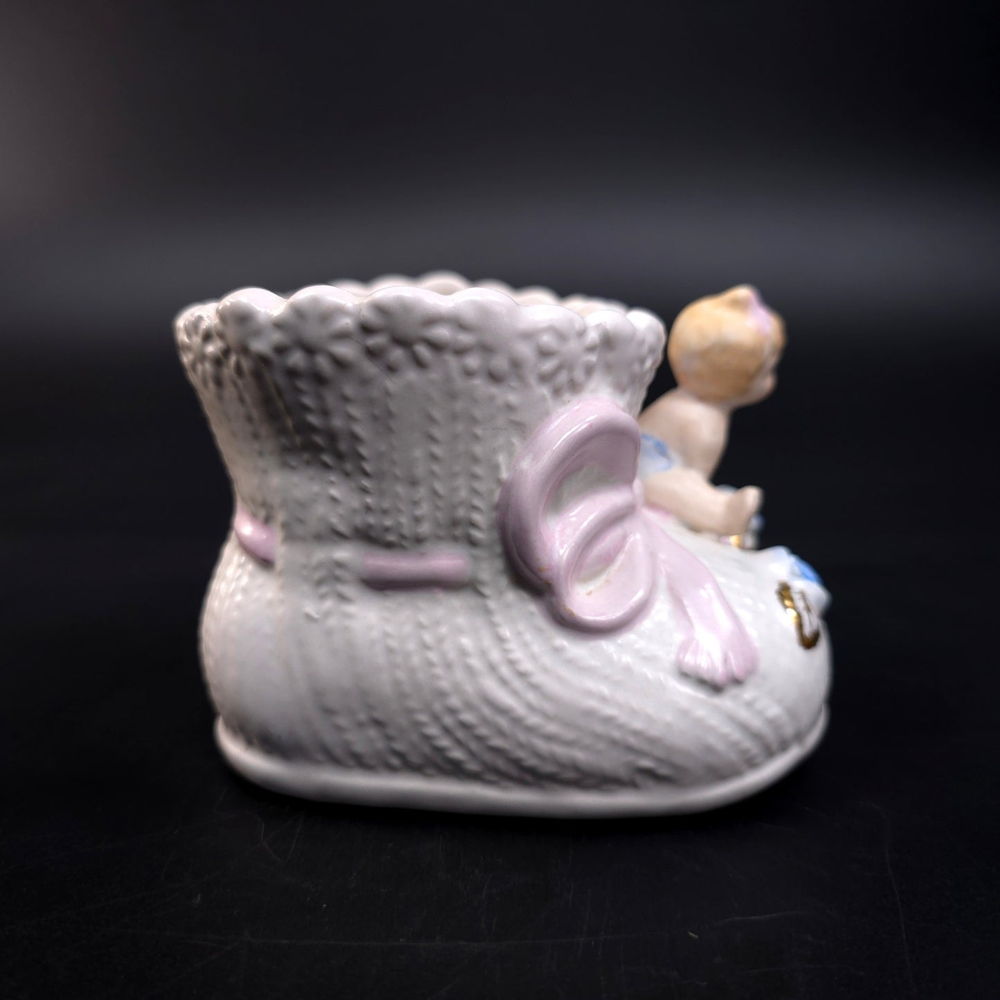 Vintage Napcoware Porcelain Baby Shoes trinket Dish Planter