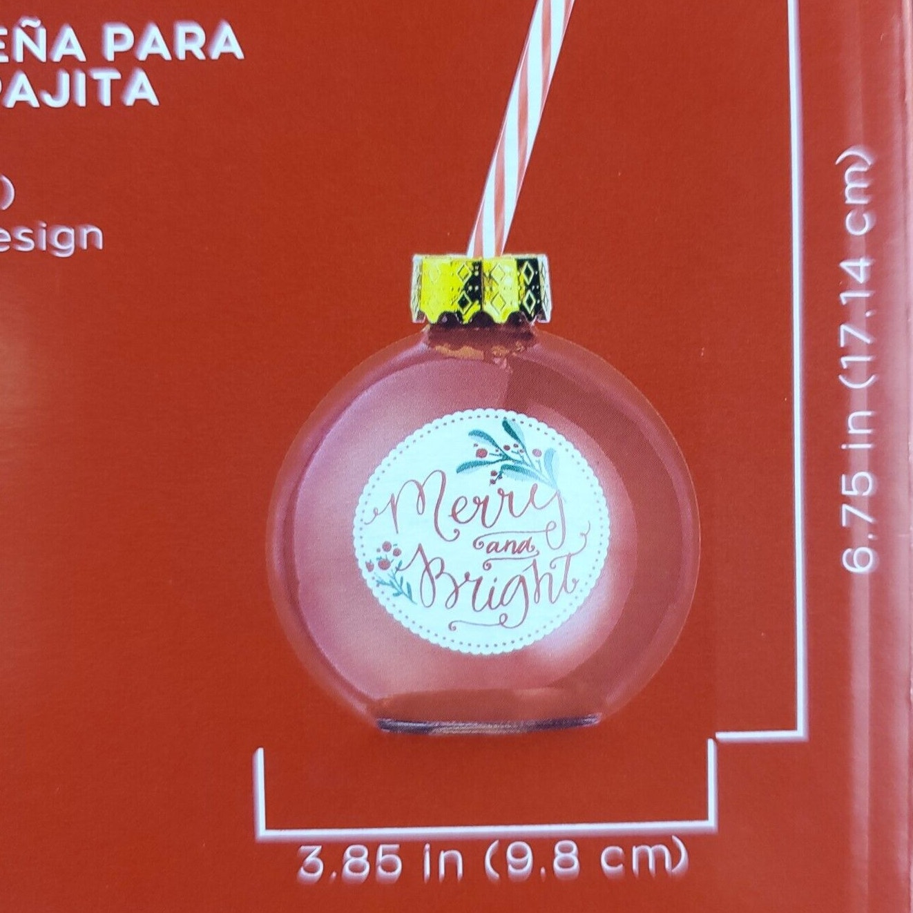 Crofton Ornament Sipper Cup with Straw 13.2 oz Merry and Bright Christmas