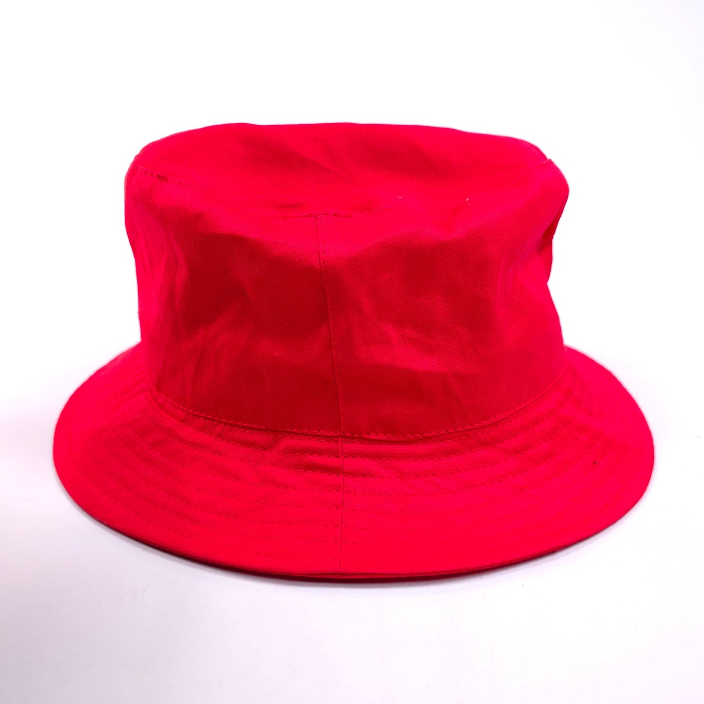 100% Cotton Red Bucket Hat Cap Size M 21 3/4" Circumference