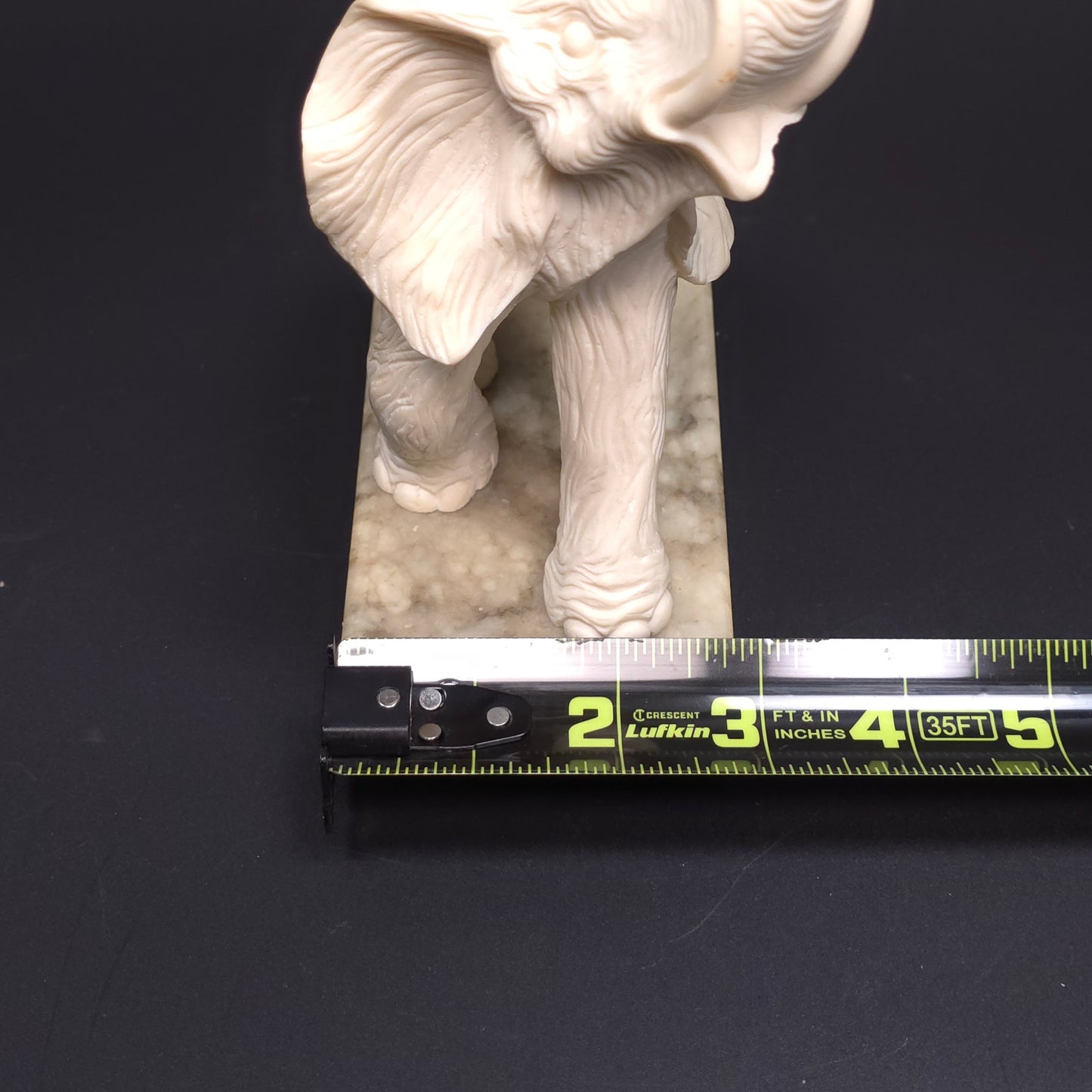 Hand Carved Alabaster Elephant Statue Italy