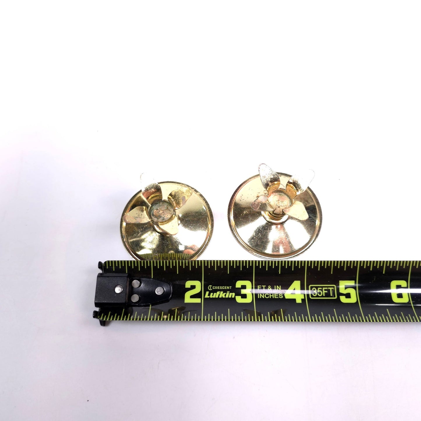 Vintage MCM Gold Tone Set of 2 Candle Stick Holders
