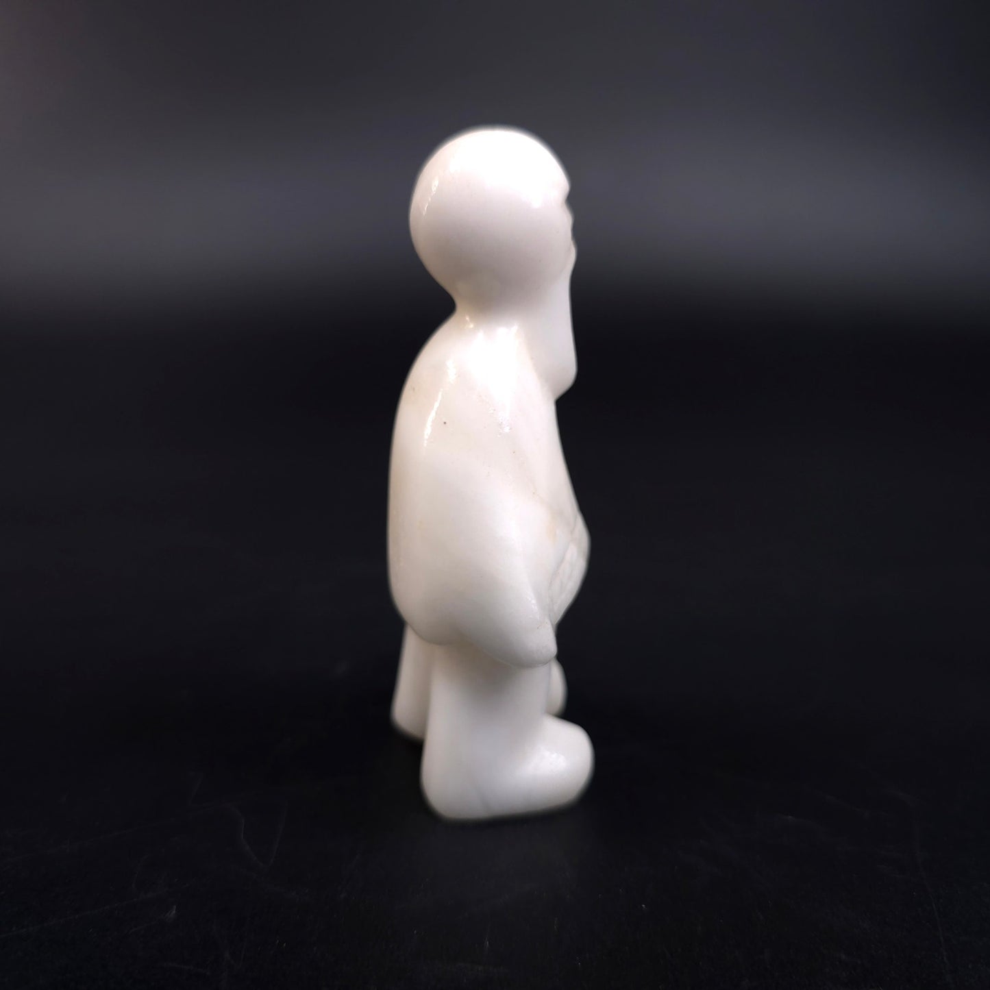Vintage Milk Glass Man With Poncho & Beard Figurine