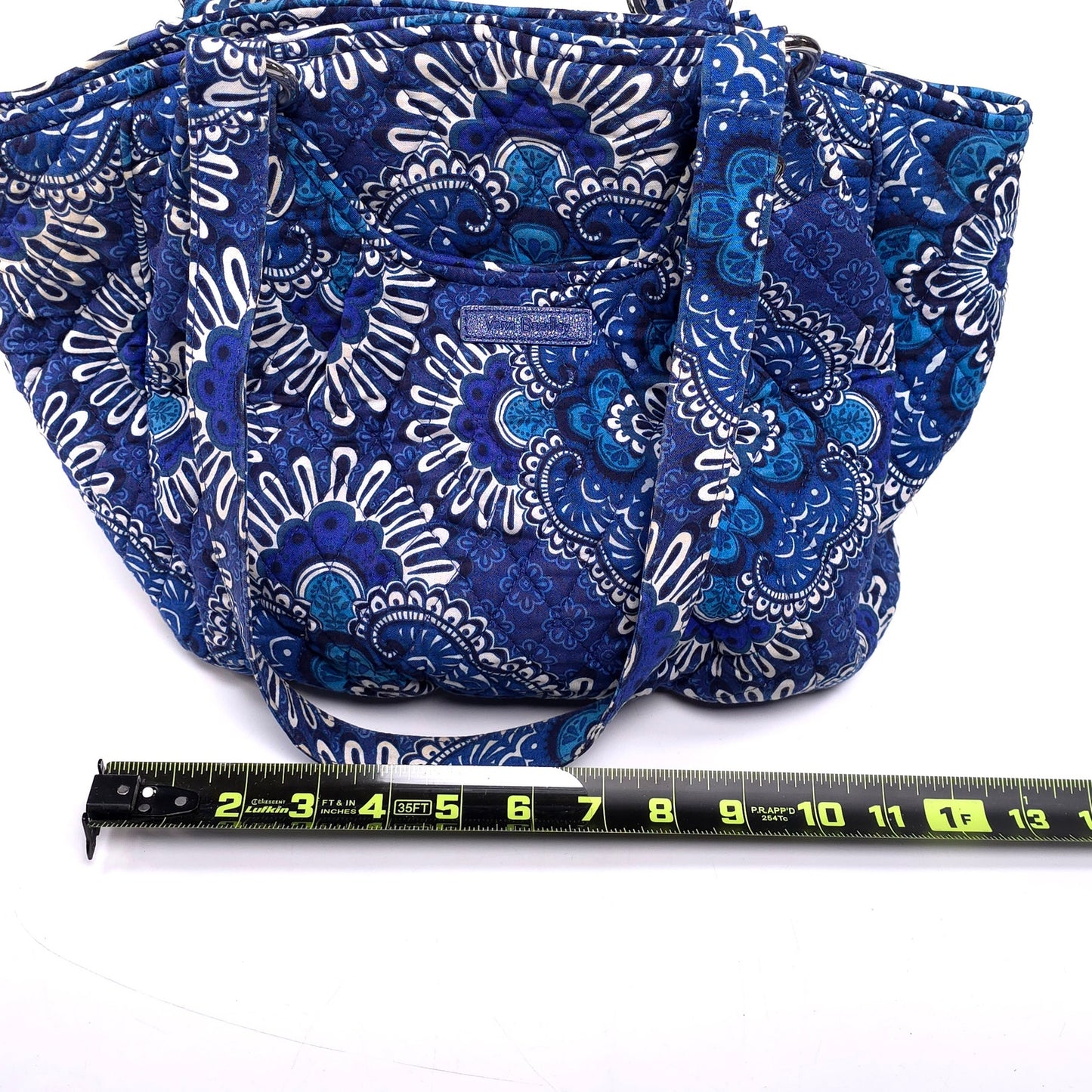 Vera Bradley Large Blue Bandana Shoulder Tote Bag Purse