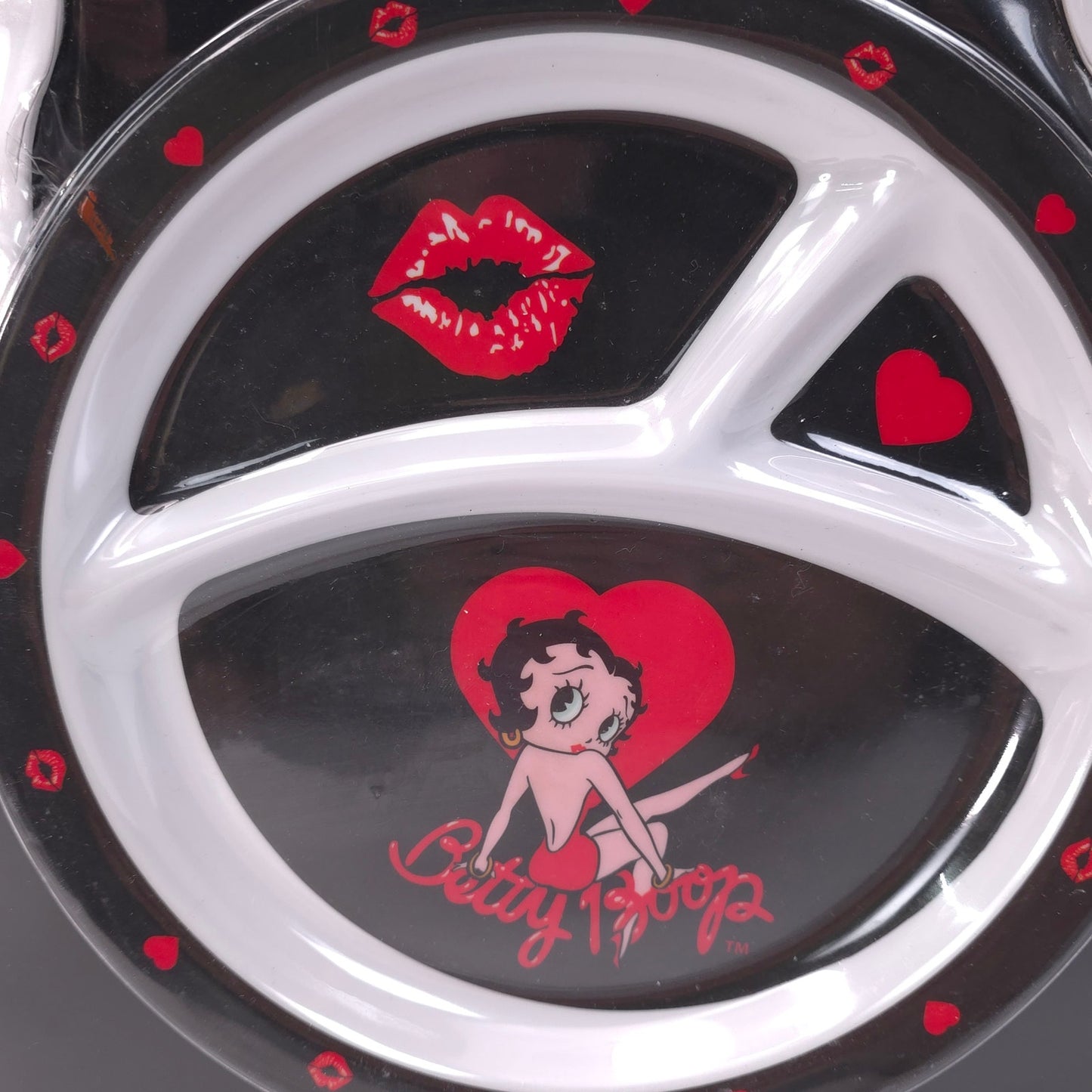2003 Betty Boop 3 Piece Feeding Set Divided Plate Spoon Fork Sealed