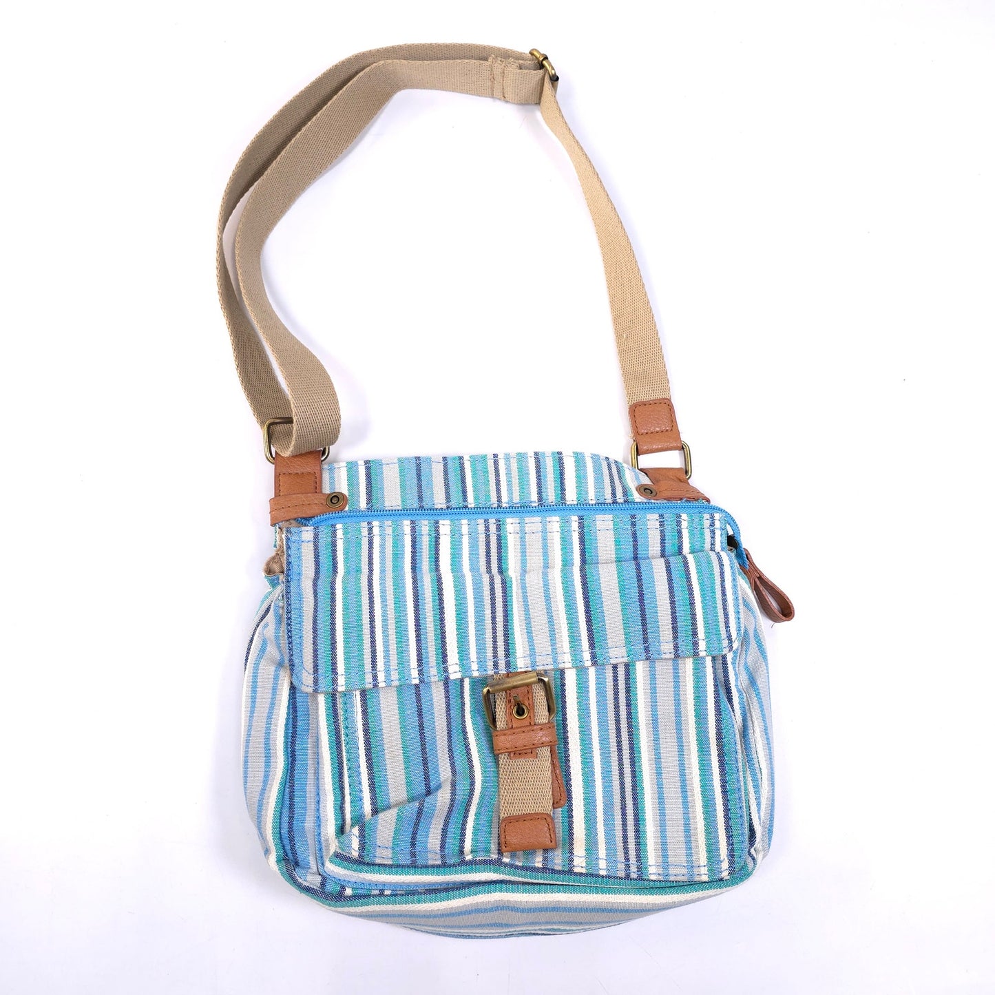 GAL Canvas Crossbody Shoulder Purse Bag 11 Compartments