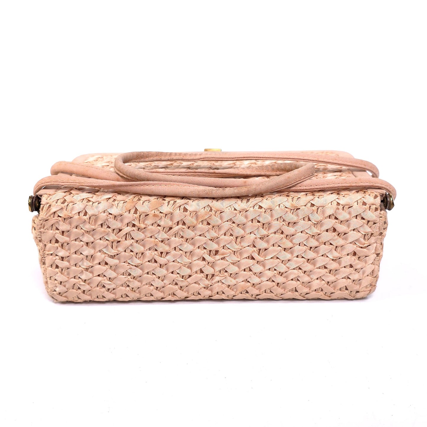 Vintage 60's H.I. Bag Woven Retangle Handbag w/ Attached Coin Purse