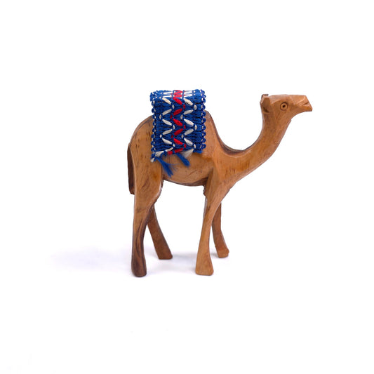 Vintage Hand Carved Camel With Saddle Home Decor Sculpture Figure