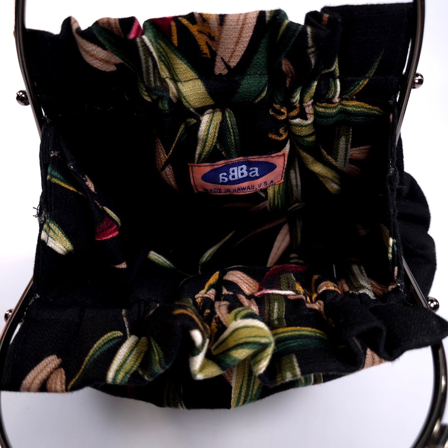 Abba Small Cloth Hand Bag Purse With Kiss Lock Made In Hawaii