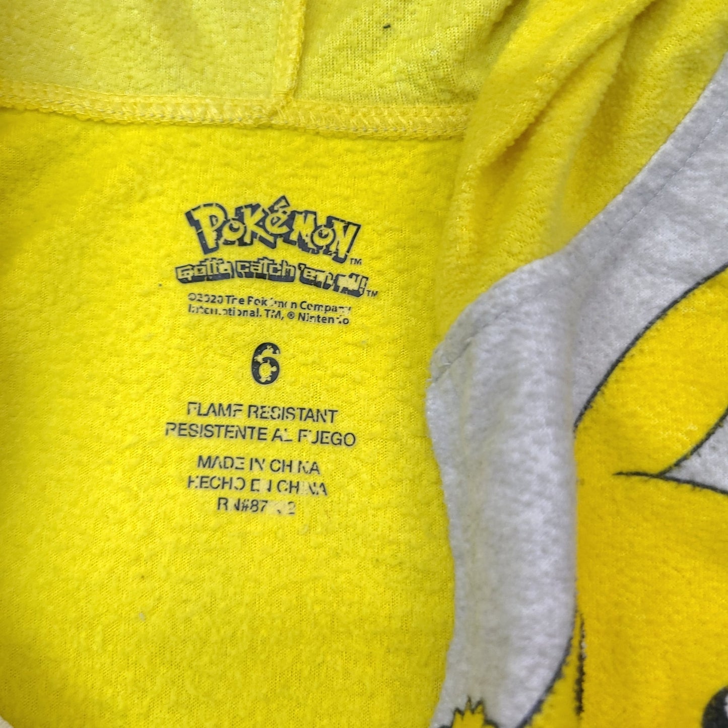 Pokemon Kids Sleep Onsie Yellow Pikachu Squirtle Charmander