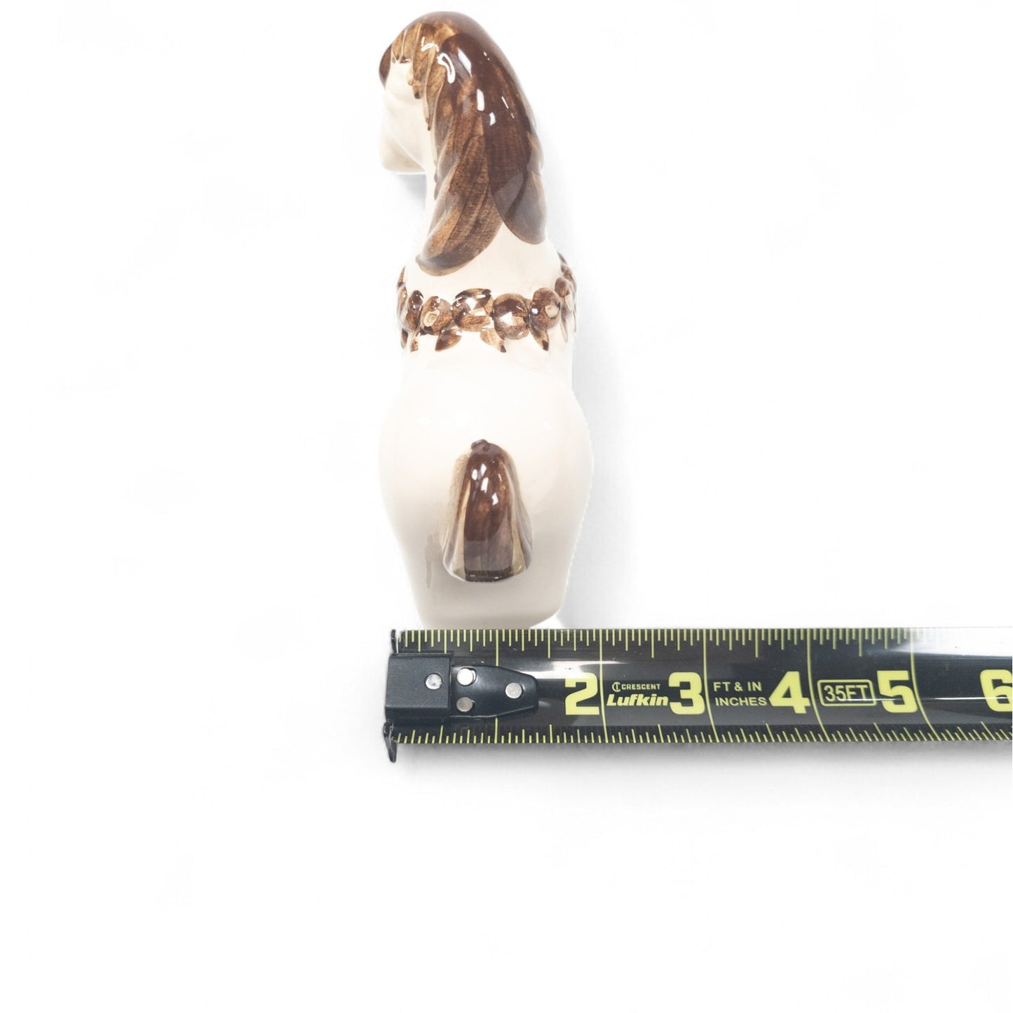 Rosa Ljung Swedish Ceramic Horse Figurine White Brown