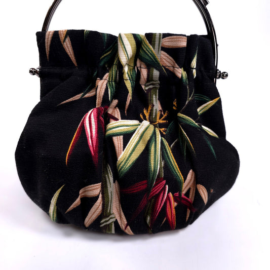 Abba Small Cloth Hand Bag Purse With Kiss Lock Made In Hawaii