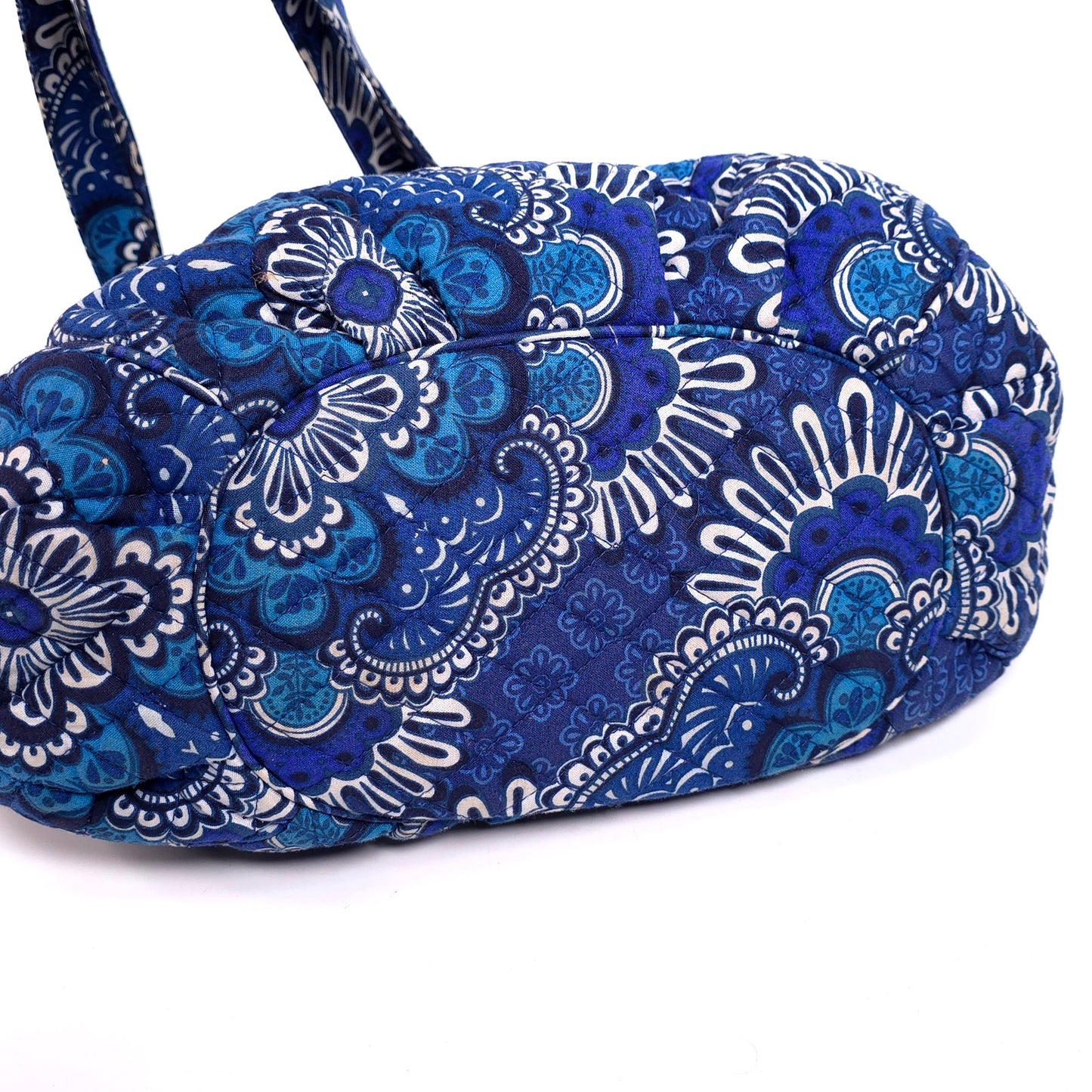 Vera Bradley Large Blue Bandana Shoulder Tote Bag Purse