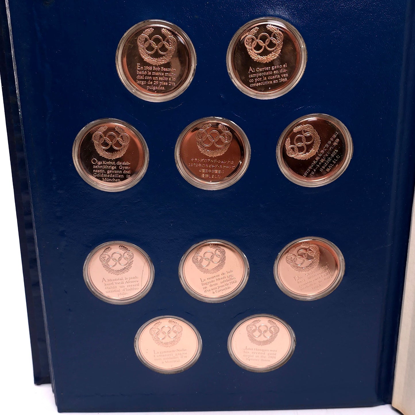 Set of 50 Bronze Proof Coins Franklin Mint The Official History Of The Olympic