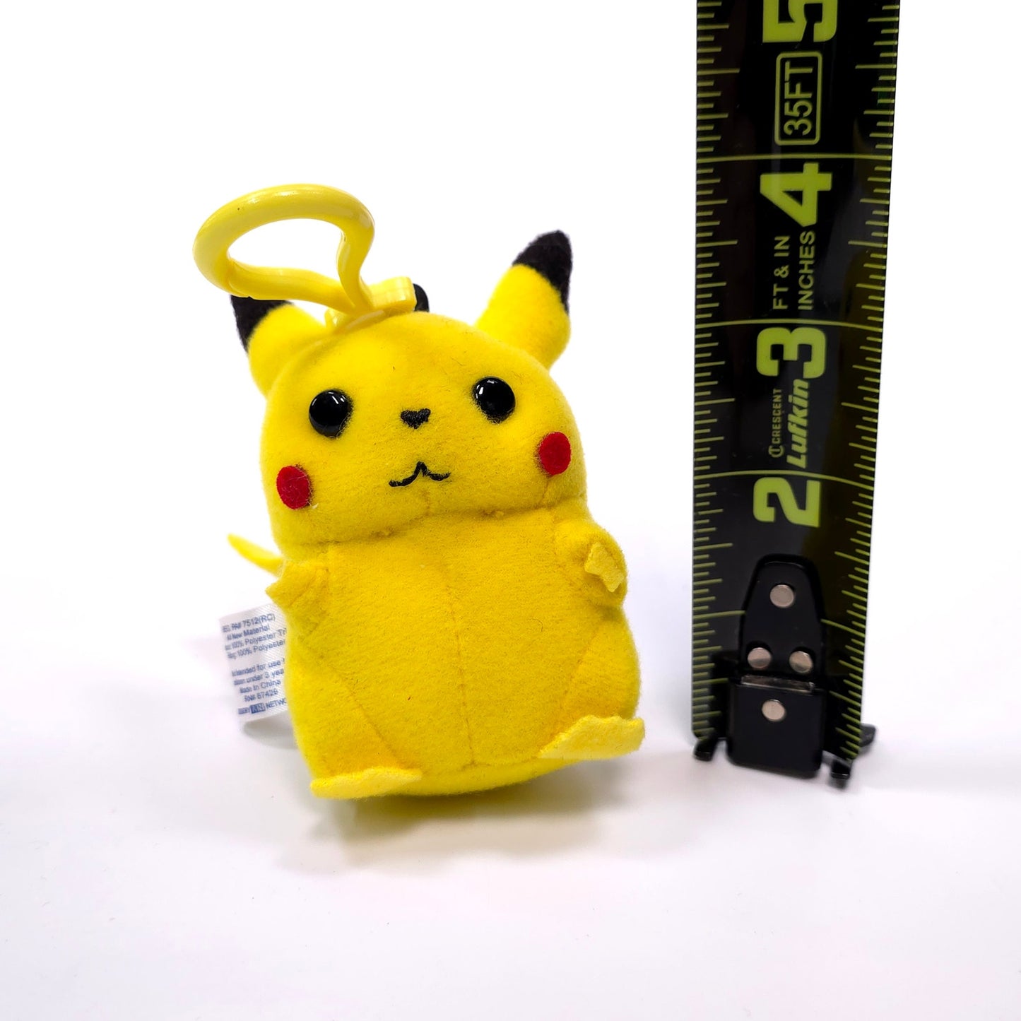 Vintage 1998 #25 Pikachu Pokemon Bag Clip Keychain