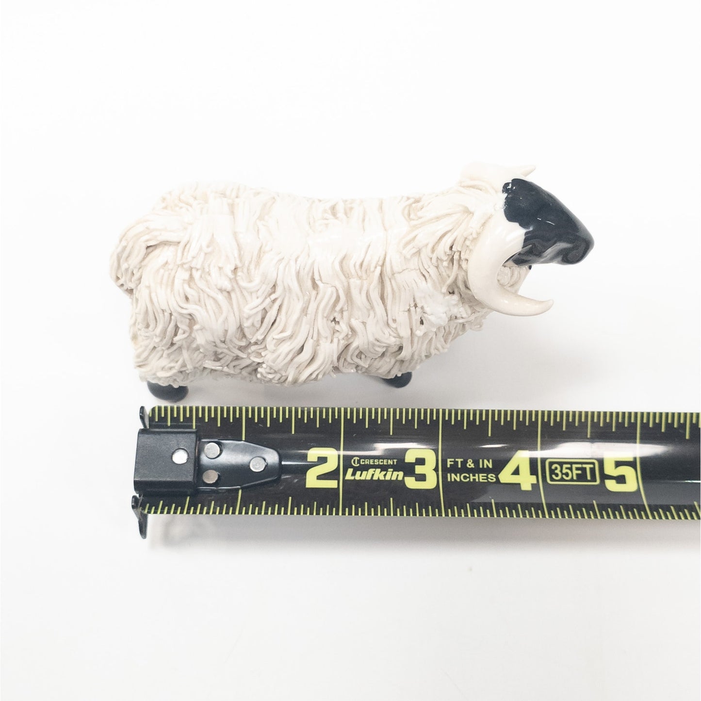 Vintage Tom Macki Porcelain Spaghetti Ram Figurine