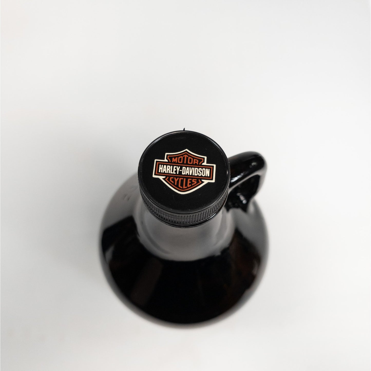 Haryley Davidson Piston Skull Glass Growler Jug Bottle