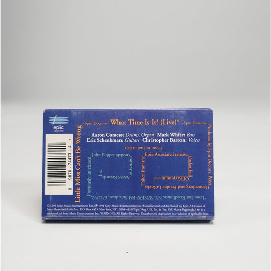 Spin Doctors Little Miss Can't Be Wrong (Cassette) 2+ Ship FREE