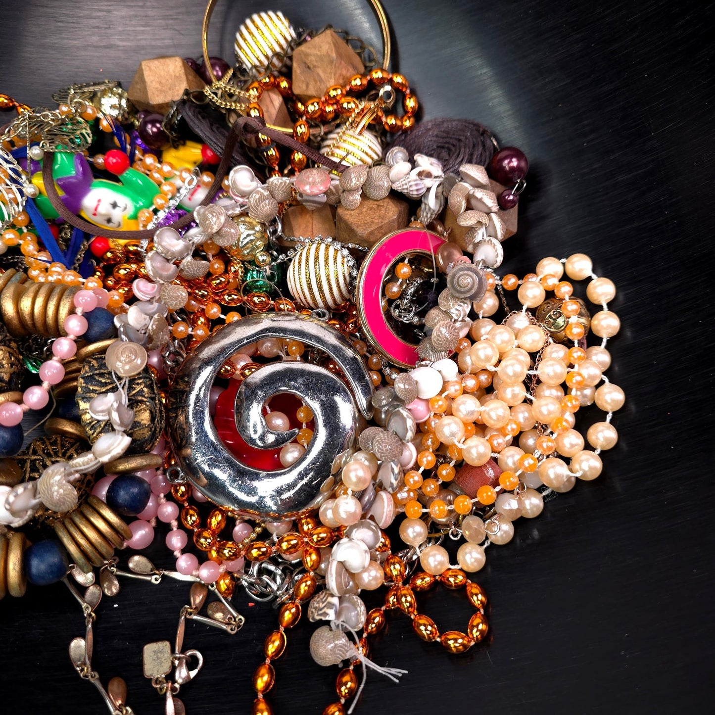 1 lb Vintage to Now Mixed Jewelry Lot Costume Craft Repair Resale JL28