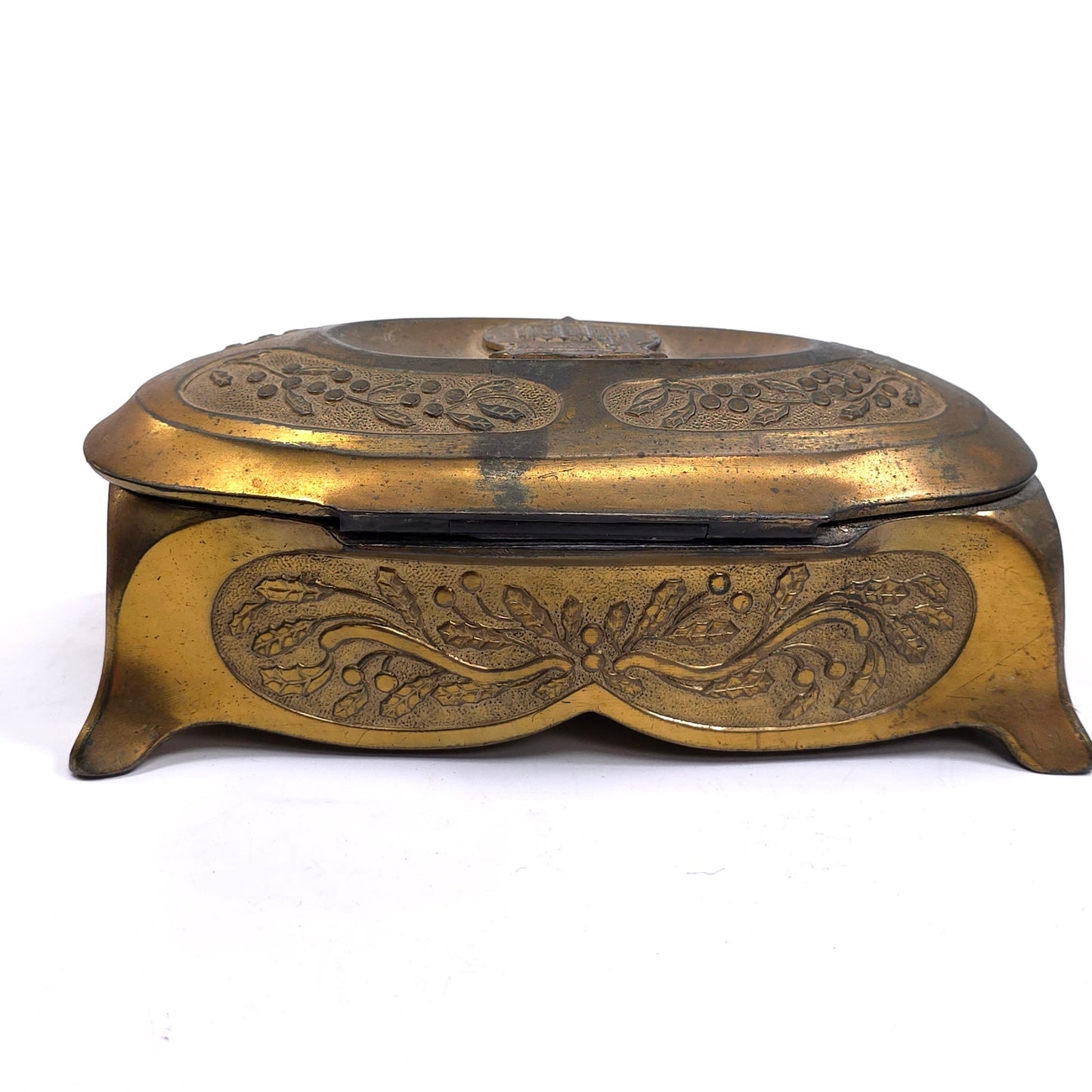Antique K & Co Bronze Jewelry Trinket Box Detroit Michigan Post Office