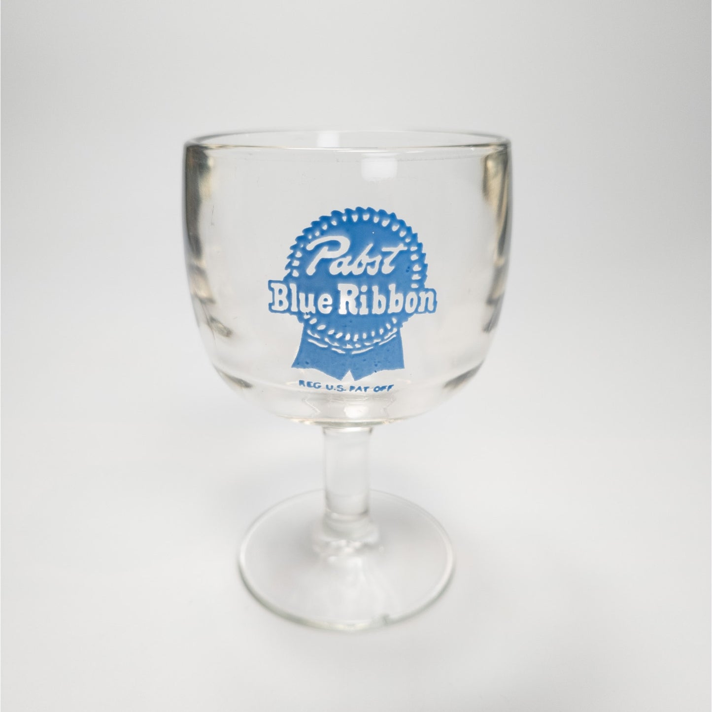 Vintage Pabst Blue Ribbon Heavy Beer Glass Goblet