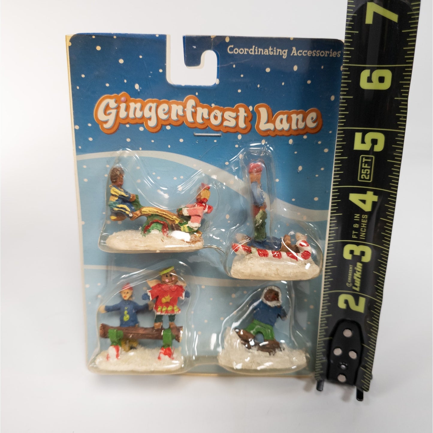 Sealed Gingerfrost Lane Gingerbread Village People Playing Sleding