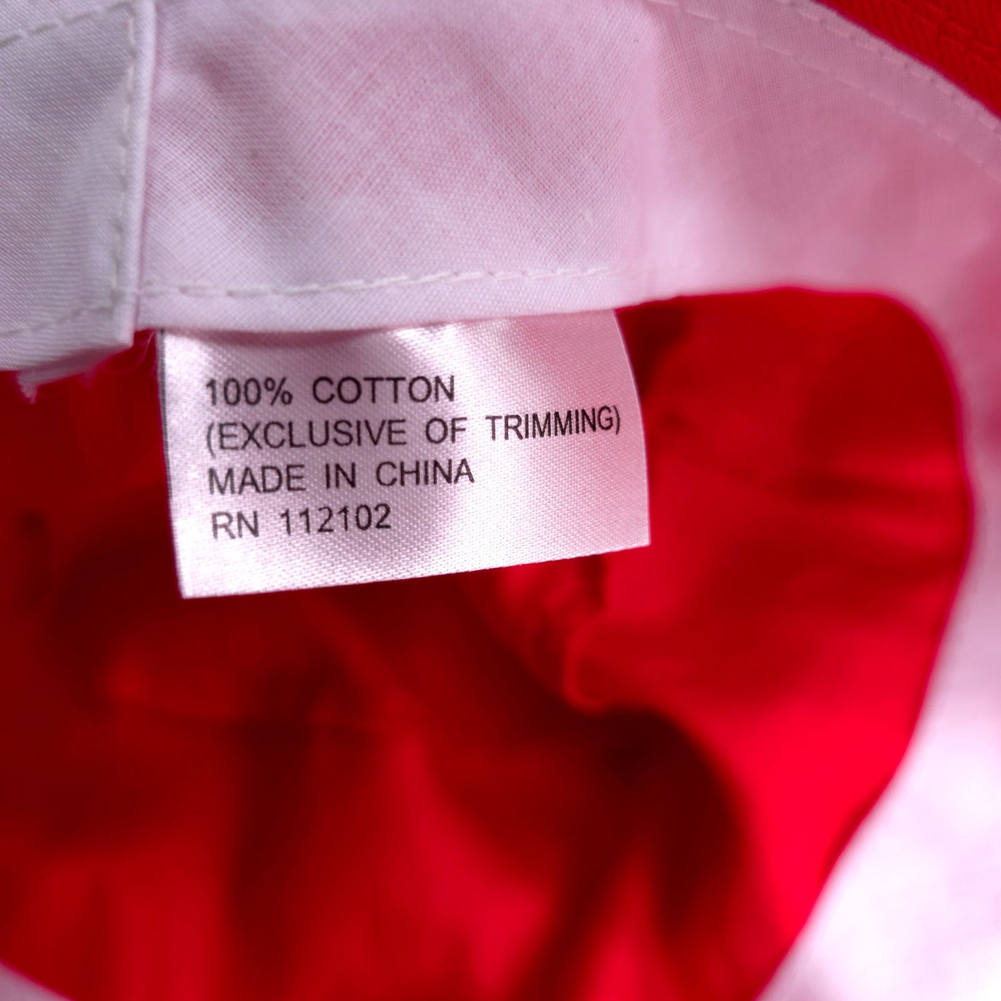 100% Cotton Red Bucket Hat Cap Size M 21 3/4" Circumference